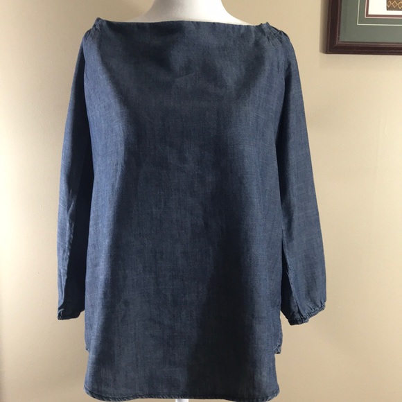 Chico's Tops - NWT Chico’s Off Shoulder Denim Shirt Sz s/m